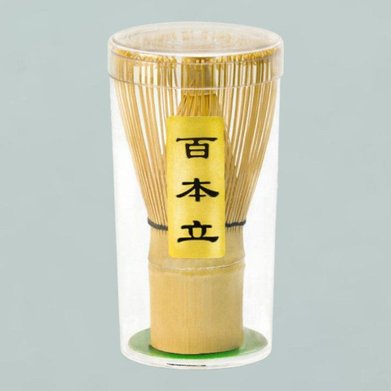 Sueriv Traditional Tea Preparation Whisk with Secure Locking Storage Bamboo Balloon Whisk