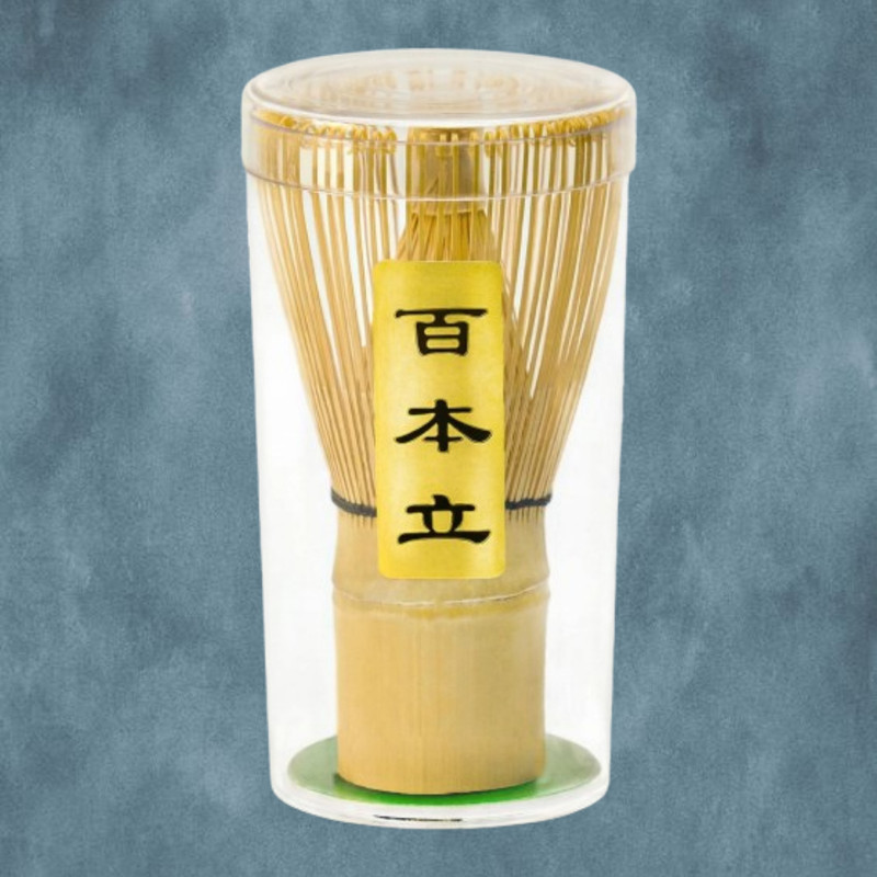 YJENTERPRISE Precision-Tapered Bamboo Whisk with Tine-Guard Storage Tube Bamboo Balloon Whisk