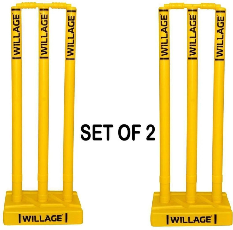 WILLAGE Plastic Wickets , cricket wickets plastic , plastic wickets for cricket(Yellow)