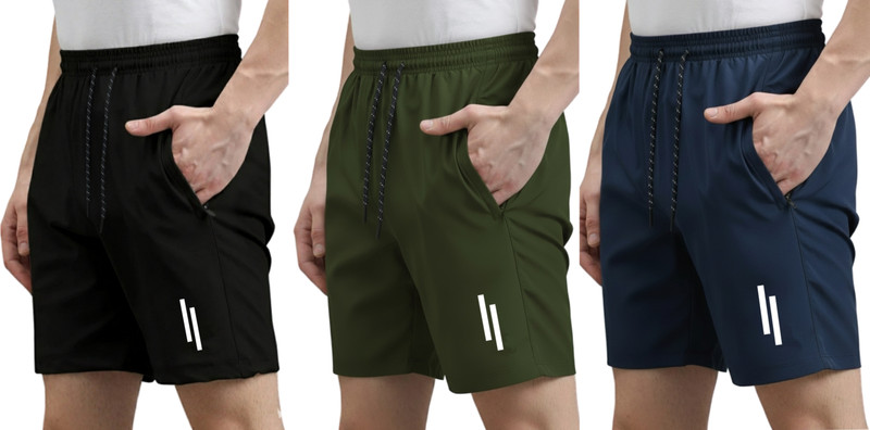 FARSH Self Design Men Multicolor Regular Shorts