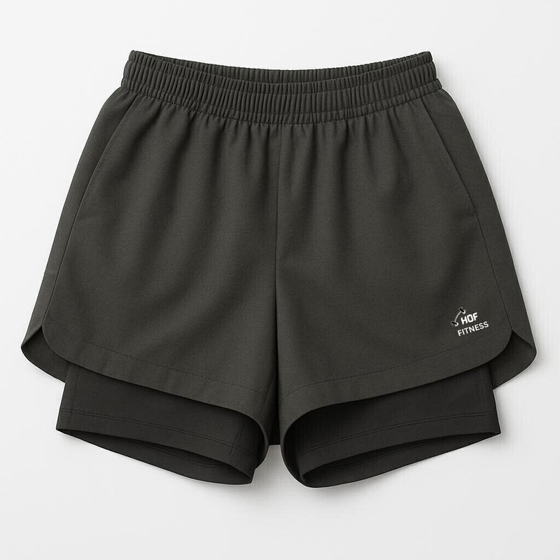 House Of Fusion Solid Women Black Gym Shorts, Cycling Shorts, Running Shorts, Sports Shorts, Casual Shorts