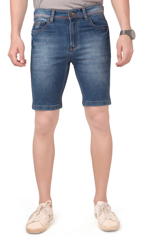 TCI Dyed/Washed Men Blue Denim Shorts