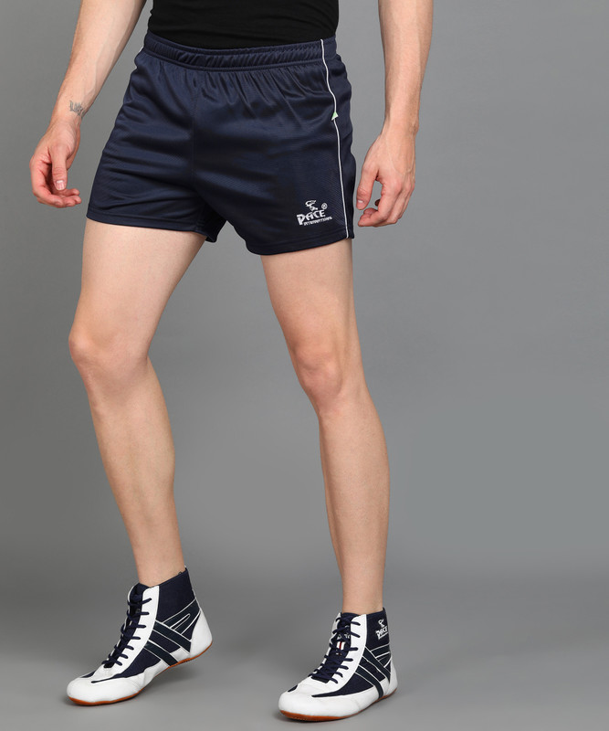 Pace International Striped Men Dark Blue Sports Shorts