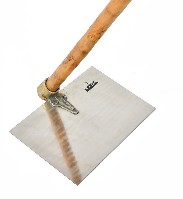 krufe Stainless Steel Cow, Buffalo, Dung Cleaning Spade, with bamboo handel Spade