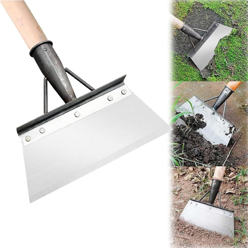 FIYANS Weed Removal Cleaning Shovel, Large Metal Shovel Scraper witout hadel Shovel