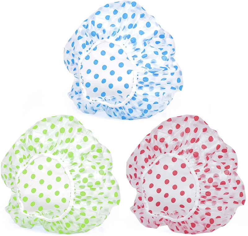 GaxQuly Shower Cap for Women Reusable Waterproof For Bathing, Spa, Salons,Hair Treatment