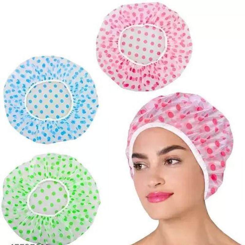 VKvinayak Waterproof Shower Caps Hair export quality hair cap (pack of 3)