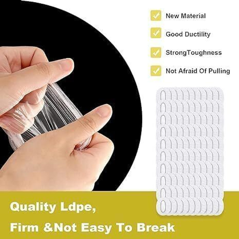 WAIRIT Waterproof 100 Pcs Clear Disposable Ear Caps for Hair Coloring & Bathing W236