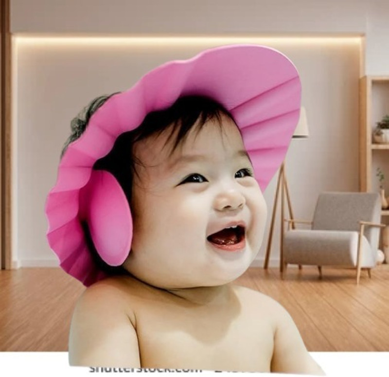 VALORACE Washing Shield Baby bath Shower Cap,Bath Visor hat for Eye Ear wash Protectin