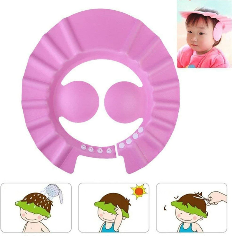 IDV Hair Wash Baby Shower Cap Child Kids Bath Shower Cap Hat Shield for Kids Head.