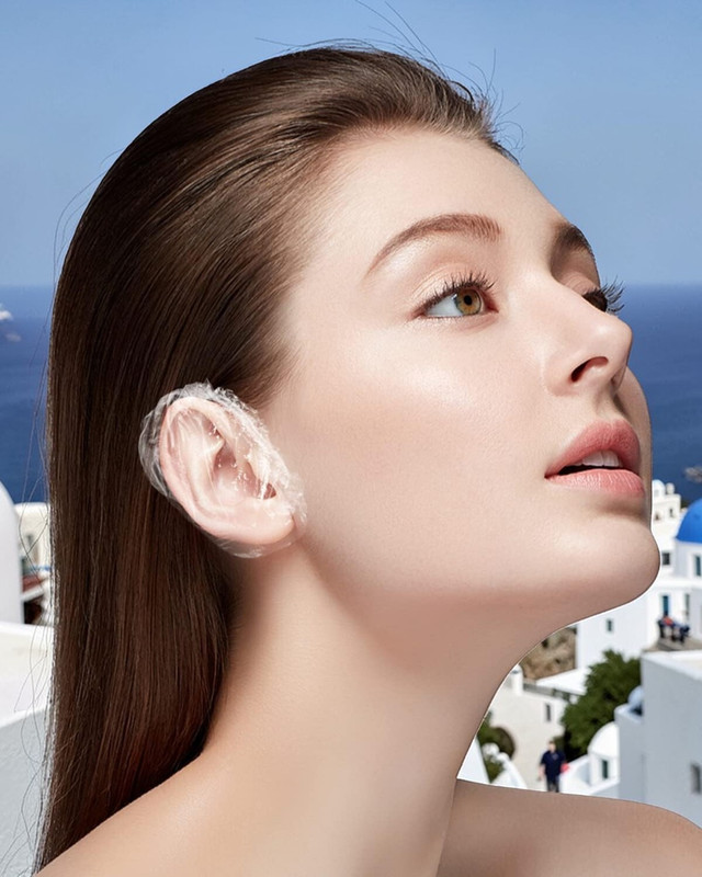 MOSPROS Waterproof Ear Protector for Shower & Hair Wash (Reusable Elastic Type) MEC-33
