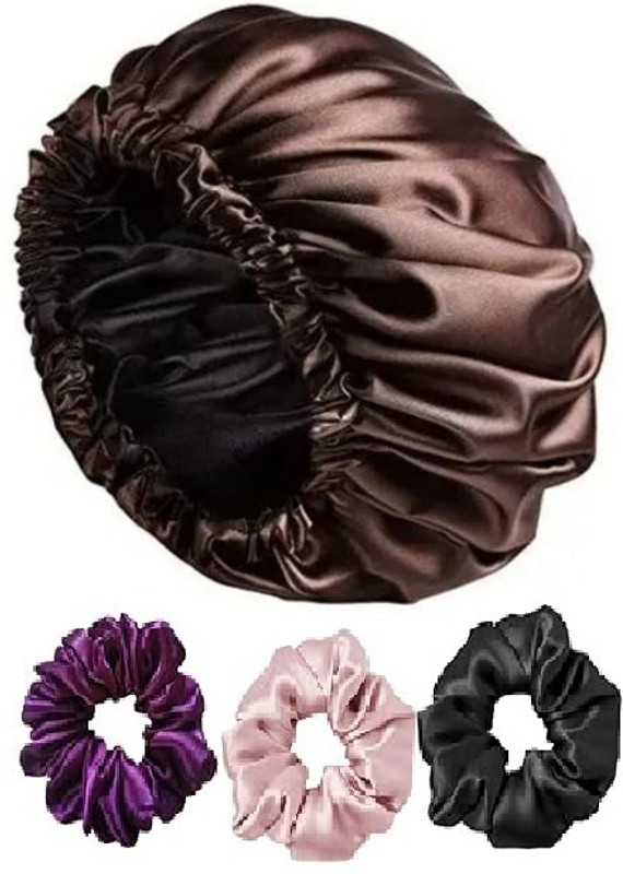 Nilesh Satin Bonet Shower Caps Brown