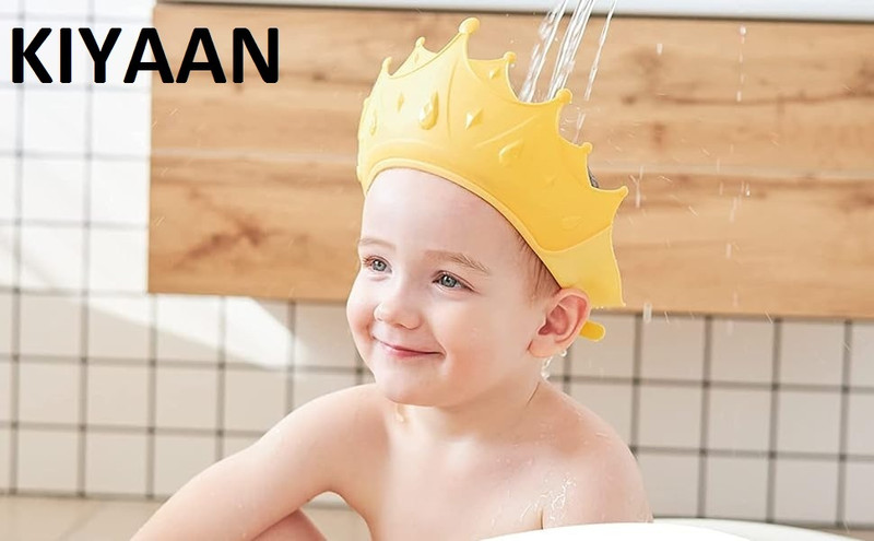 K2J Toddler King Baby bath Shower Cap,Bath Visor Adjustable Silicone Bathing