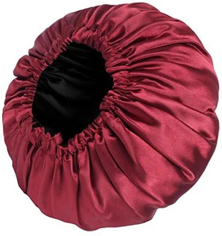 AGASTI Satin-Silky-Maroon-Sleep-Cap 1