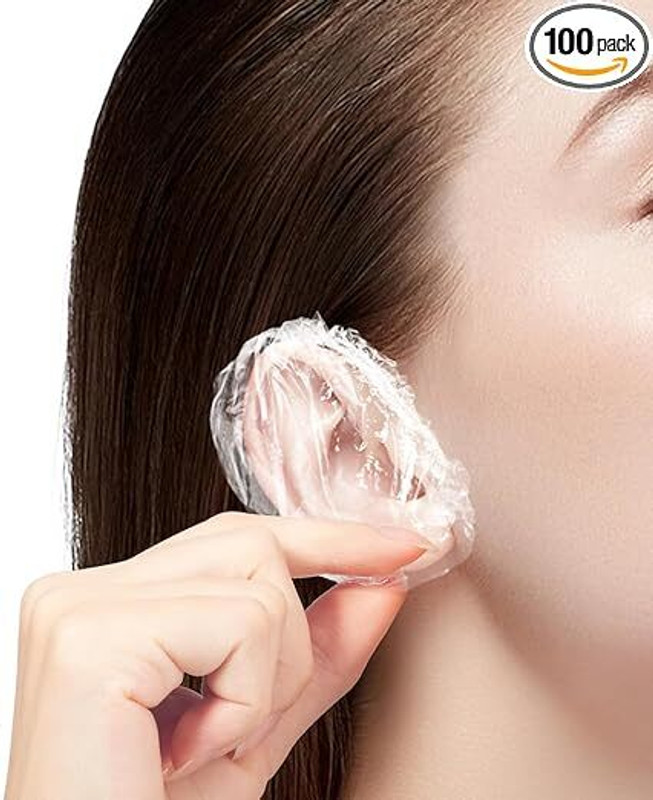 MOSPROS Disposable Waterproof Ear Covers for Hair Dye & Shower (Pack of 100) A1