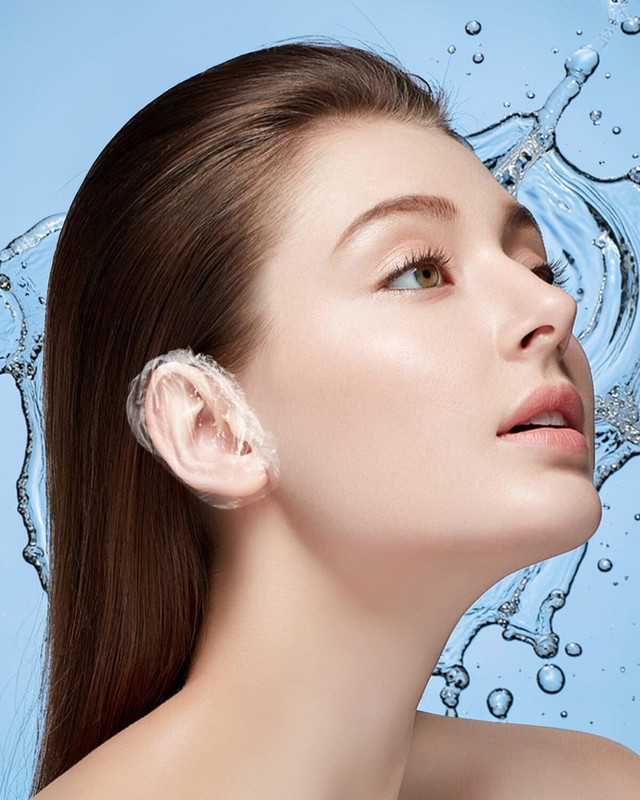 MOSPROS Waterproof Ear Protector for Shower & Hair Wash (Reusable Elastic Type) MEC-17