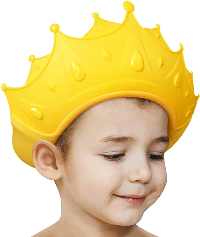 shopvexa Silicone Baby Shower Cap Adjustable Waterproof Bath Hat for Kids