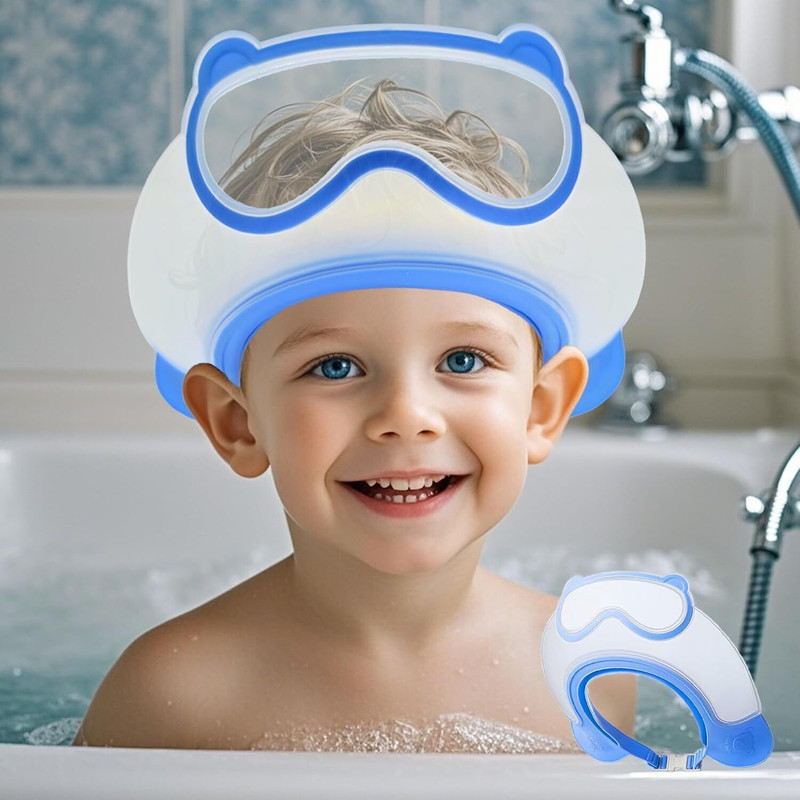 SK RAYAN Baby shower cap, adjustable , Eyes and Ears protection for Toddlers Shower cap