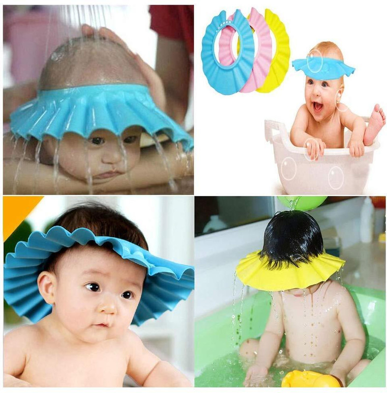BVG ENTERPRISE Adjustable Silicone Bathing Crown Waterproof Shampoo hat for Washing Hair
