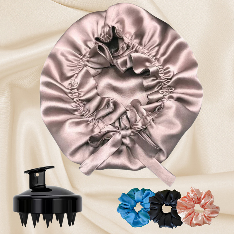 URBAN OX Rose Bonnet Hair Cap with Massager