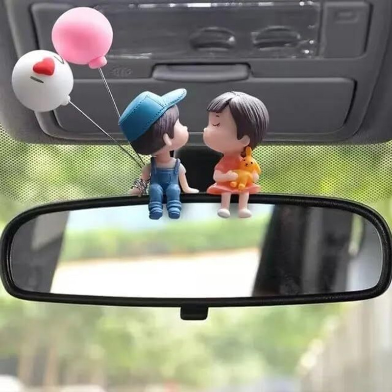 GRABITOZ CAR DASHBOARD CUTE COUPLE PAIR(Blue)