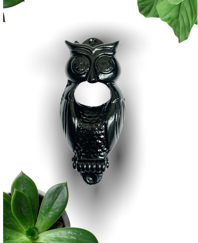 Antique collection DC-Owl-A Owl Shape Iron Bottle Opener | Vintage Metal Wall Bar Accessory (Black) Bottle Opener(Pack of 1)