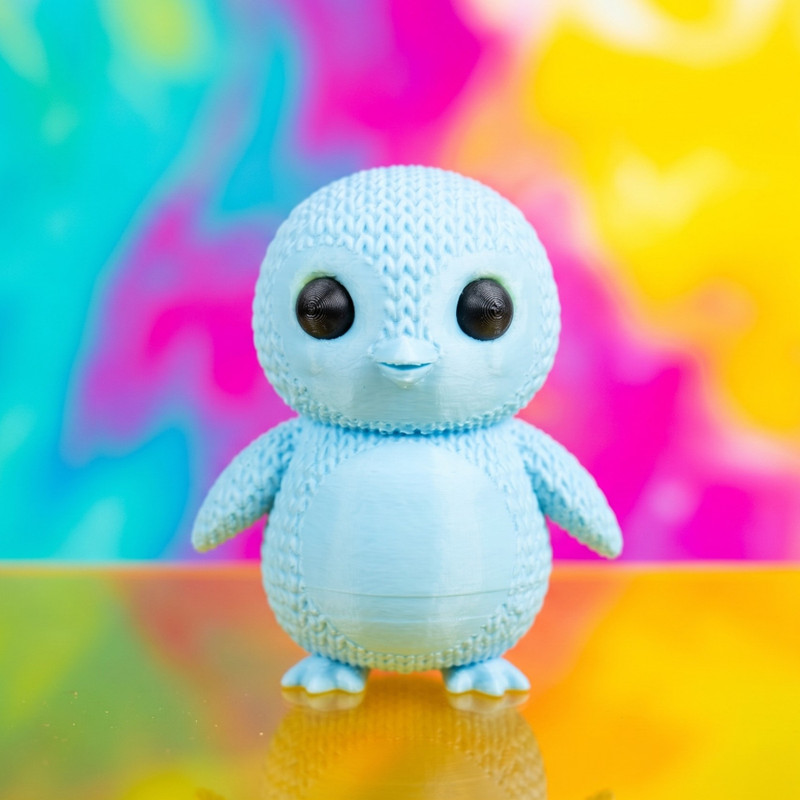 cr8iwitty penguin Decorative Showpiece  -  10 cm(Plastic, Blue)