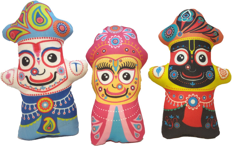 KAVIM SOFT TOY JAGANNATH , BALDEV ,SUBHDRA JI - 7 inch(Multicolor)