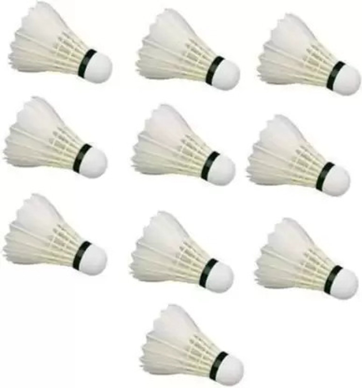 bulls fitness Badminton Feather Shuttle Cock Feather Shuttle  - White(Medium Fast, 78, Pack of 1)