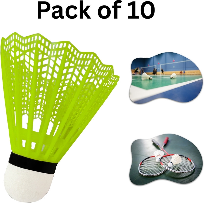 CTC CREATION Nylon Training Shuttle with optimal speed and bounce Plastic Shuttle  - Multicolor(Medium, 77, Pack of 10)