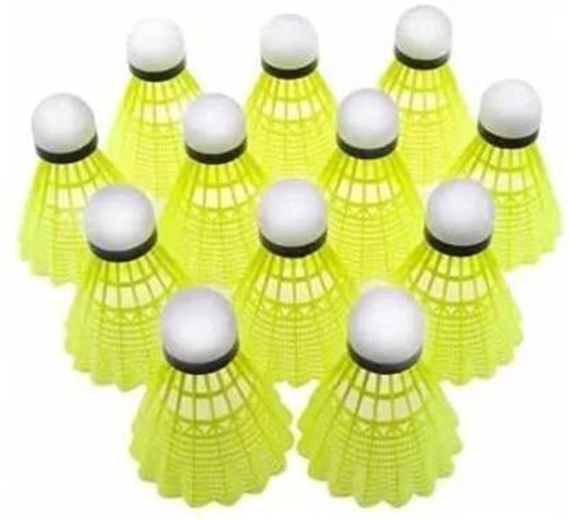 SBR Sports 'Badminton Shuttlecock Pack of 10 Nylon Shuttle Cock Nylon Shuttle - Multicolor(Fast, 79, Pack of 10)
