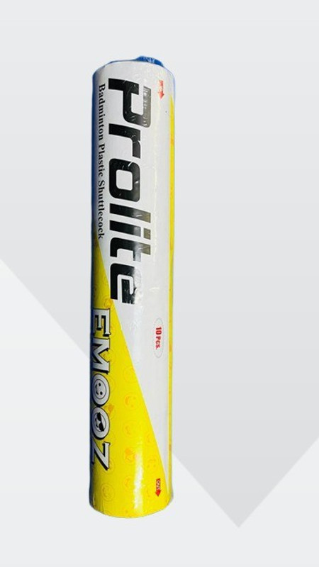 Prolite Emooz Plastic Shuttle  - Yellow(Slow, 75, Pack of 10)