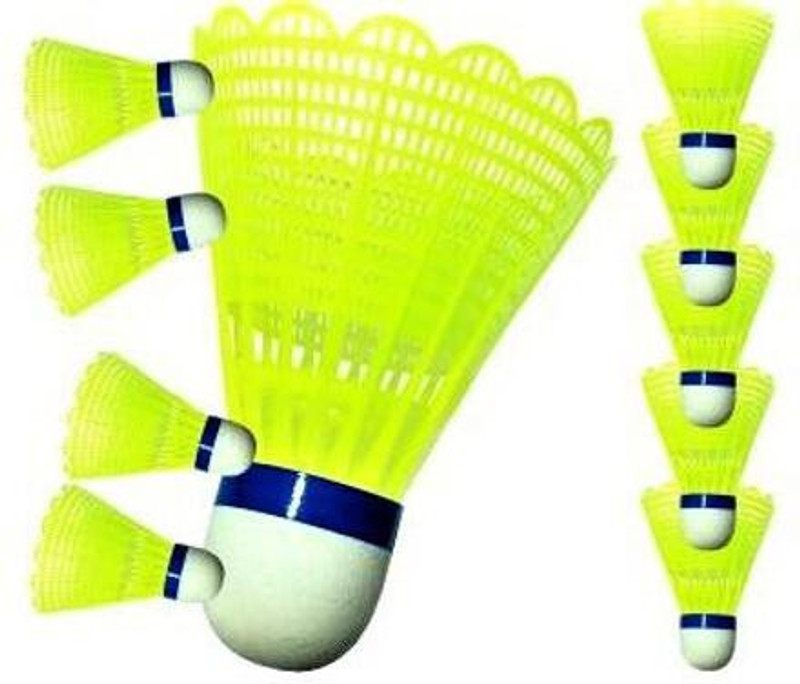HK Sport & Toys Badminton Shuttlecock Pack of 10 || Plastic Shuttle  - Green(Medium Fast, 78, Pack of 10)