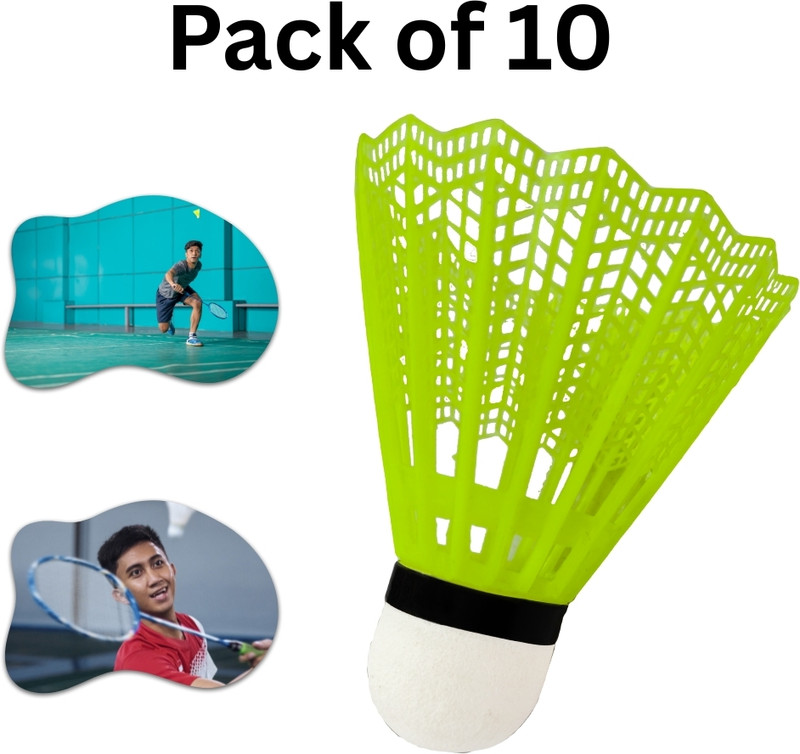 CTC CREATION Long-lasting Nylon Shuttle – Great for practice drills Plastic Shuttle - Multicolor(Medium, 77, Pack of 10)