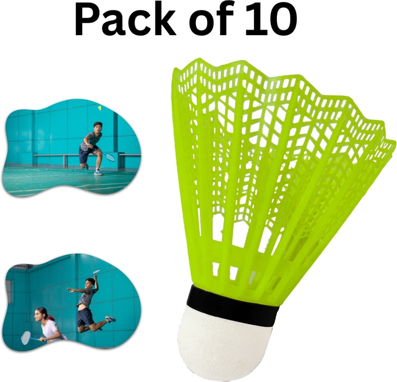 CTC CREATION Practice-ready Nylon Shuttle with enhanced control Plastic Shuttle  - Multicolor(Medium, 77, Pack of 10)