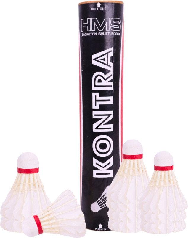 HMS KONTRA Feather Shuttle  - White(Slow, 75, Pack of 10)