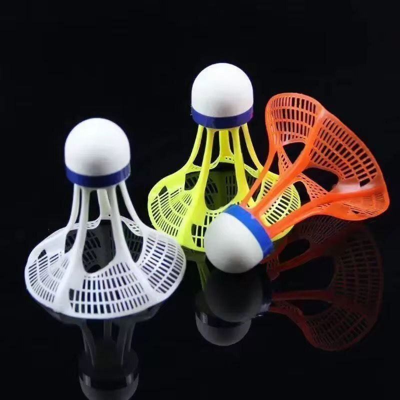 JELEXEK LED Badminton Shuttlecocks Plastic Shuttle - Multicolor(Medium Fast, 78, Pack of 3)