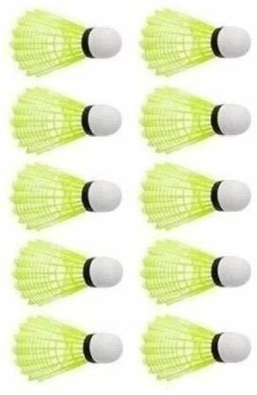 SEAGULL HAWKFIT_SHUTTLE_071 Plastic Shuttle  - Green(Medium, 77, Pack of 10)