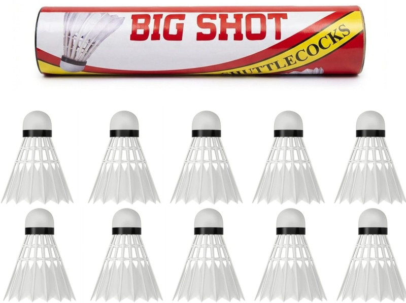 ANJANEY SHUTTLES Feather Shuttle  - White(Medium, 77, Pack of 10)