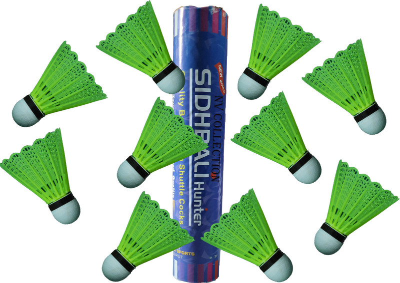meetanshcollection Premium Quality Shuttlecock Plastic Shuttle  - Multicolor(Medium, 77, Pack of 10)
