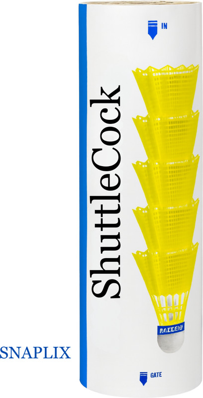Snaplix SkyArc Synthetic Shuttle | Reinforced for Daily Matches Nylon Shuttle  - Yellow(Slow, 75, Pack of 6)