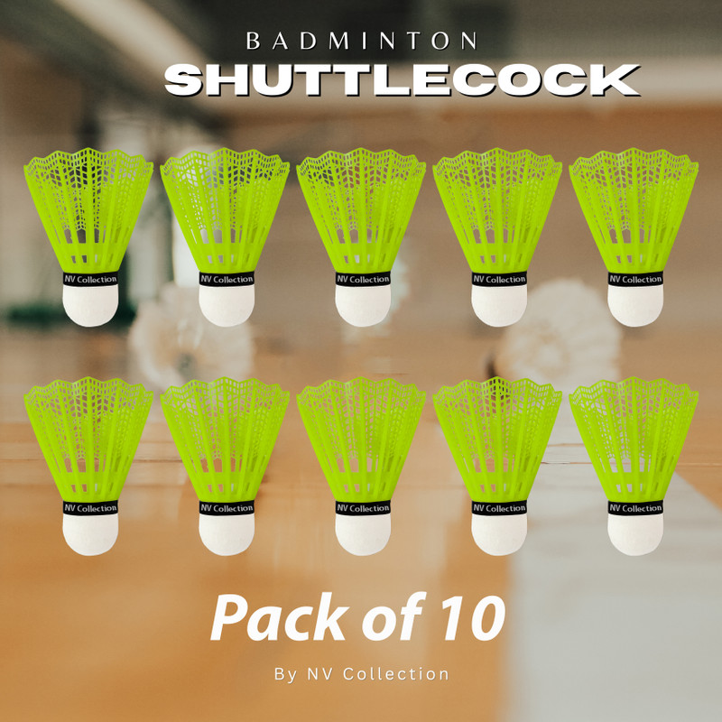 CTC CREATION Tough and lightweight Nylon Shuttle for practice matches Plastic Shuttle  - Multicolor(Medium, 77, Pack of 10)