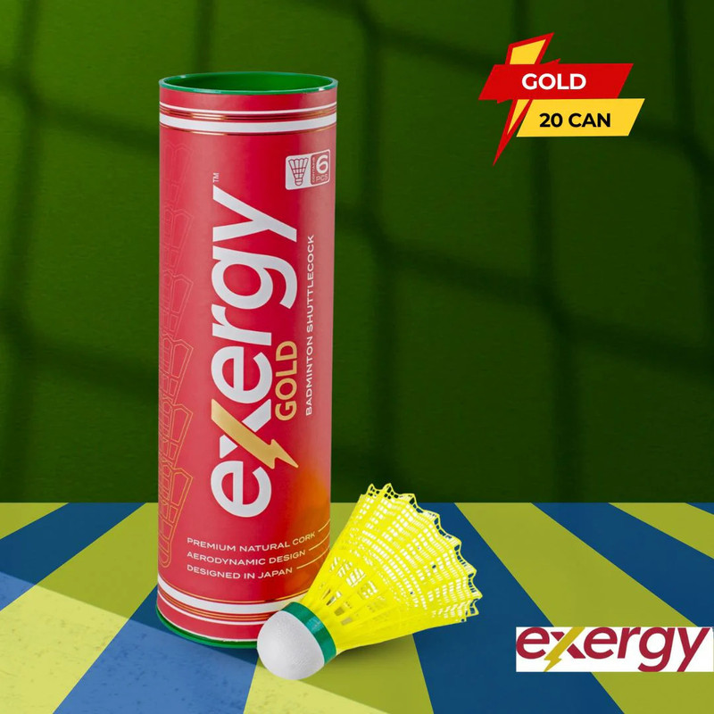 Exergy Nylon Shuttle - Yellow (Slow, 75, Pack of 6) Nylon Shuttle  - Yellow(Slow, 75, Pack of 6)