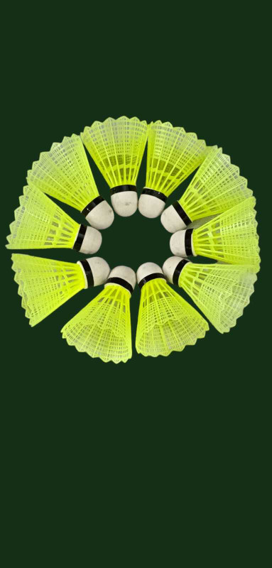 NIMBOLIYA Badminton Shuttlecock for Indoor Outdoor Sports Feather & Plastic Shuttle Feather Shuttle  - Multicolor(Medium Fast, 78, Pack of 10)