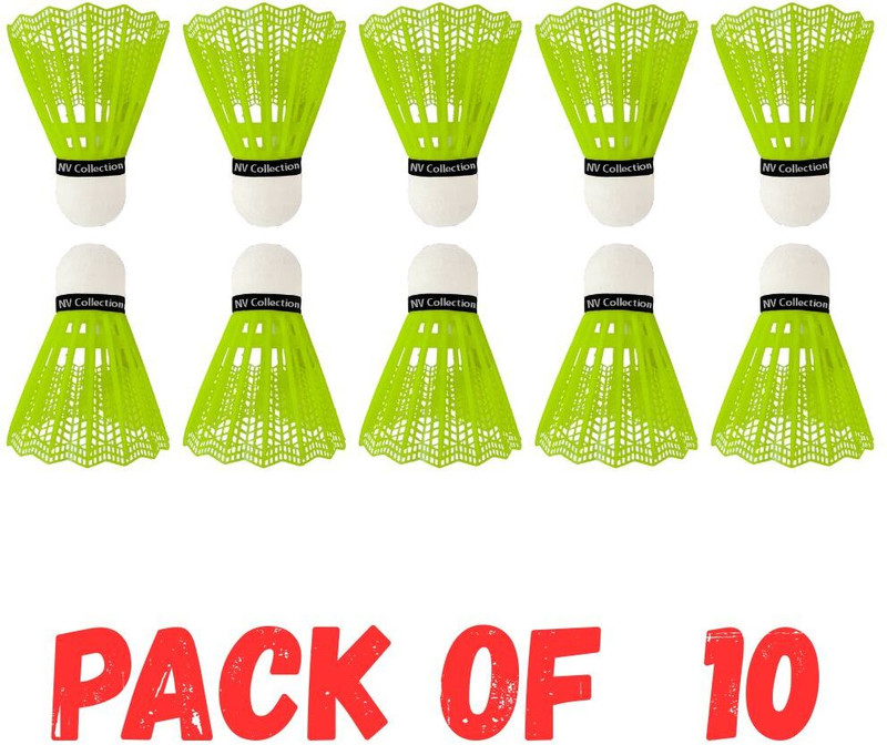 NV COLLECTION Versatile plastic shuttlecock – perfect for indoor and outdoor games Plastic Shuttle - Multicolor(Medium, 77, Pack of 10)