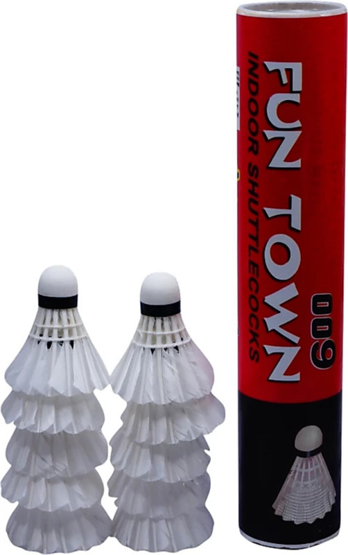 Clarkjan 6556 fun town shuttle pack of 10 New Feather Shuttle  - White(Medium, 77, Pack of 10)