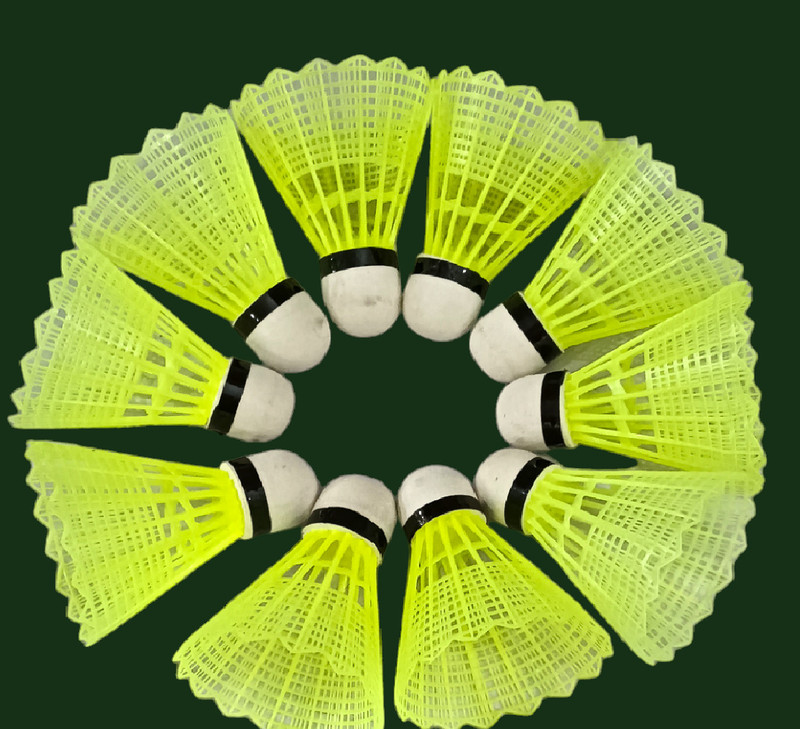 NV COLLECTION Light Weight For Badmintion Shuttlecock Plastic Shuttle  - Multicolor(Medium, 77, Pack of 10)