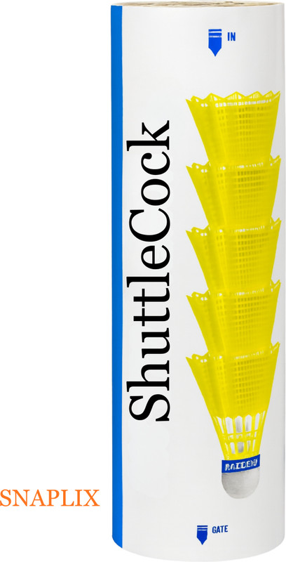 Snaplix AeroWing Synthetic Shuttle | Built for Power & Balance Nylon Shuttle - Yellow(Slow, 75, Pack of 6)