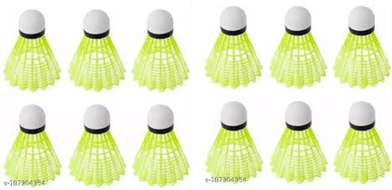 Forgesy GREEN SUTTLE COCK SET OF 8 Nylon Shuttle - Green(Medium, 77, Pack of 8)