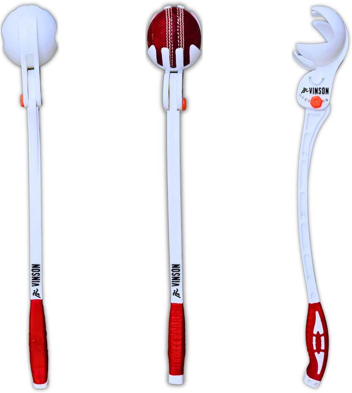 Vinsonsports VINSON Adjustable Side Arm Thrower, 9 Angles, 21", for Leather/Tennis Balls Sidearm Ball Thrower(White)